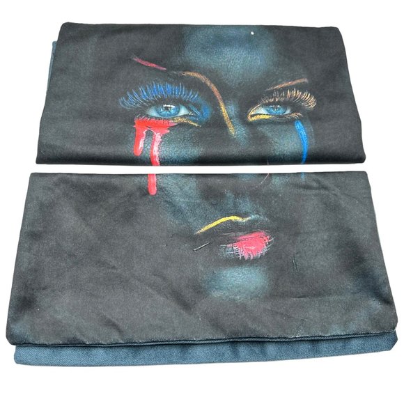 Unbranded 2 Pillowcase Covers Black Women Art African Handmade Zip Closure Home - Picture 2 of 6